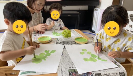 シャインマスカットの製作✨【高津区：菜の花保育室】